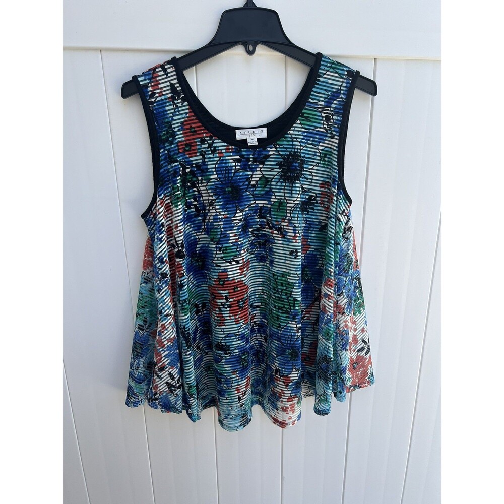 Studio JPR Sleeveless Floral Multicolor Top Lined Size Medium